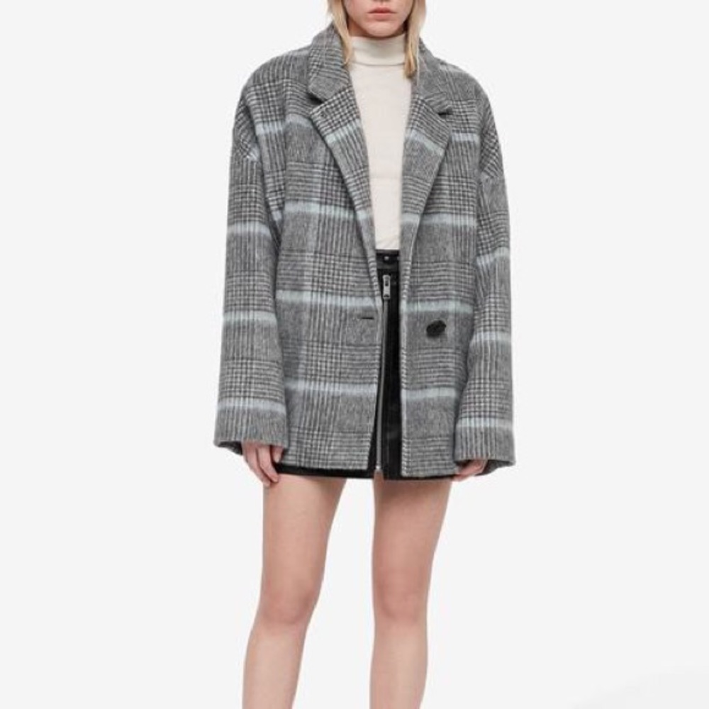 Allsaints checked blazer coat new with tag